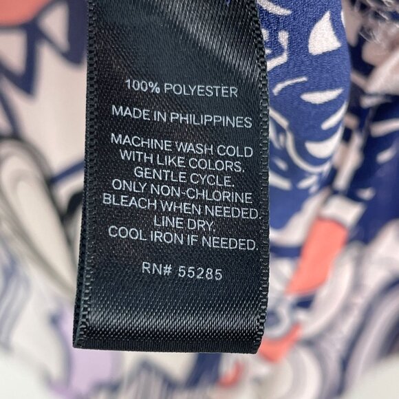 Express Portofino Shirt Womens Small Slim Fit Floral Button Up Blouse - Picture 4 of 7